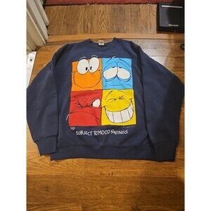VTG 90s Subject To Mood Swings Crew Neck Sweatshirt Adult XL Large Graphic